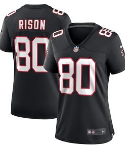Alternative view of Andre Rison Atlanta Falcons Nike Women's Retired Player Jersey - Black/Red
