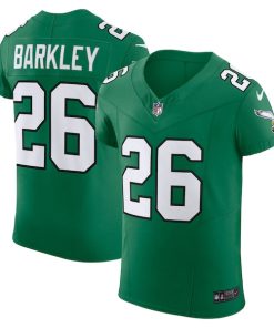 Alternative view of Saquon Barkley Philadelphia Eagles Nike Alternate  Vapor F.U.S.E. Elite Jersey - Kelly Green/Black