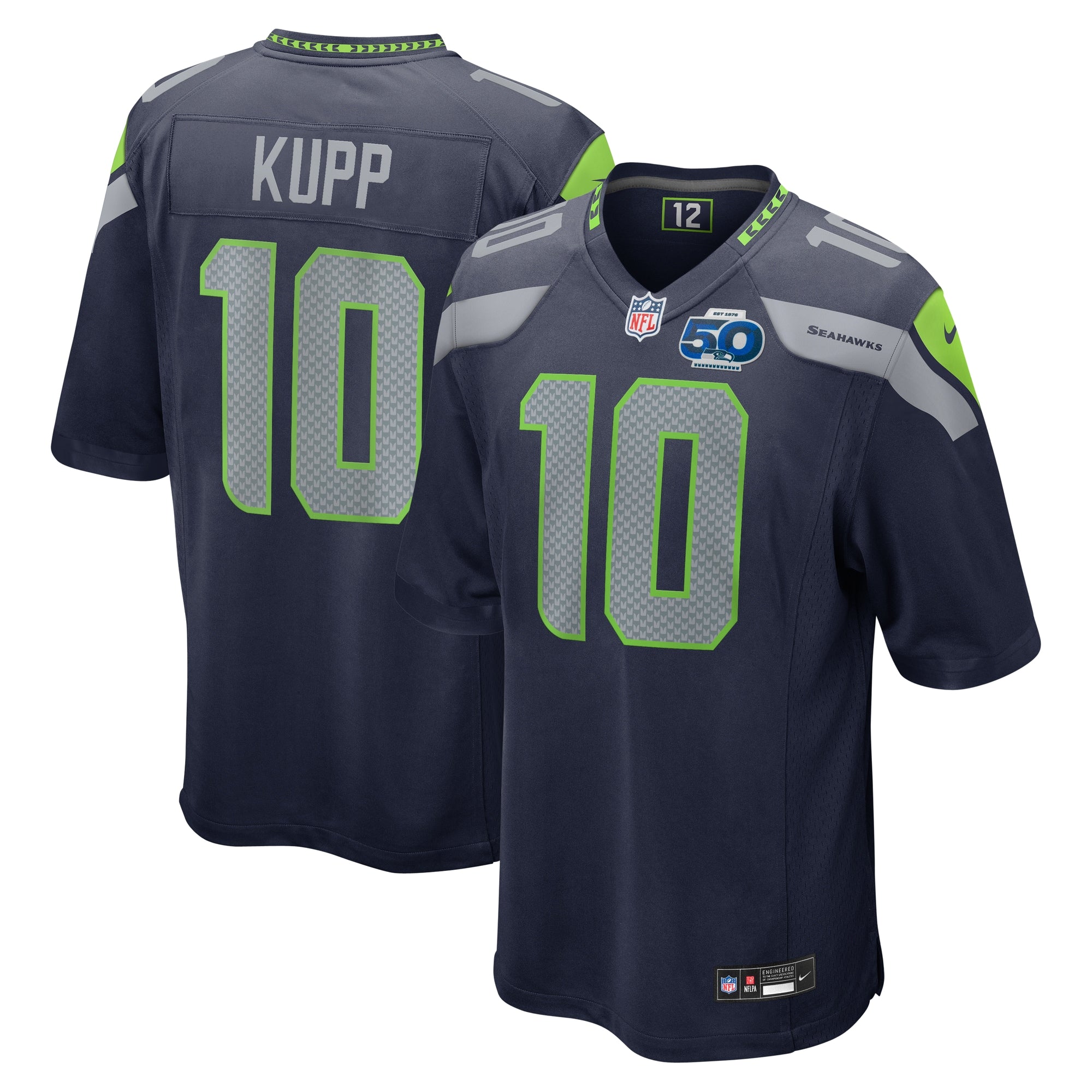 Cooper Kupp Seattle Seahawks Nike Alternate 50th Season Game Jersey - Royal/College Navy/White - Image 5