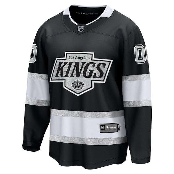 Los Angeles Kings Home Breakaway Custom Jersey - Black - Image 2