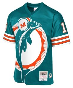 Alternative view of Dan Marino Miami Dolphins  Youth 1984 Throwback Fashion Jersey - Aqua