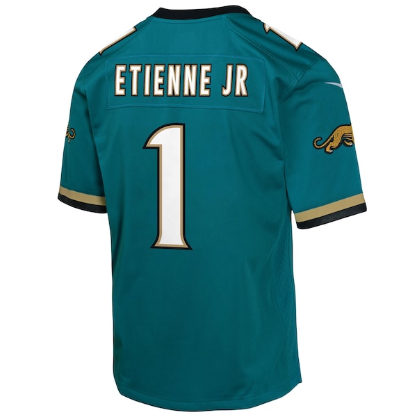 Travis Etienne Jacksonville Jaguars Nike Youth Prowler Throwback Player Game Jersey - Teal - Image 2