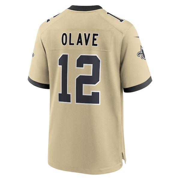 Chris Olave New Orleans Saints Nike Youth Gameday Golds Alternate Game Player Jersey - Gold/White - Image 4