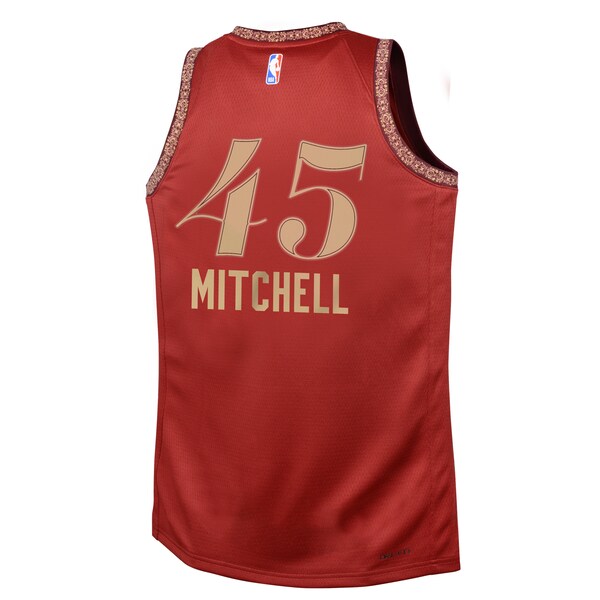 Donovan Mitchell Cleveland Cavaliers Nike Youth Swingman Replica Jersey - City Edition - Wine - Image 3