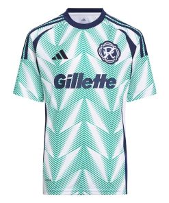 Alternative view of New England Revolution adidas Youth 2025 Eastern White Pine x Flag of New England Replica Custom Jersey - White