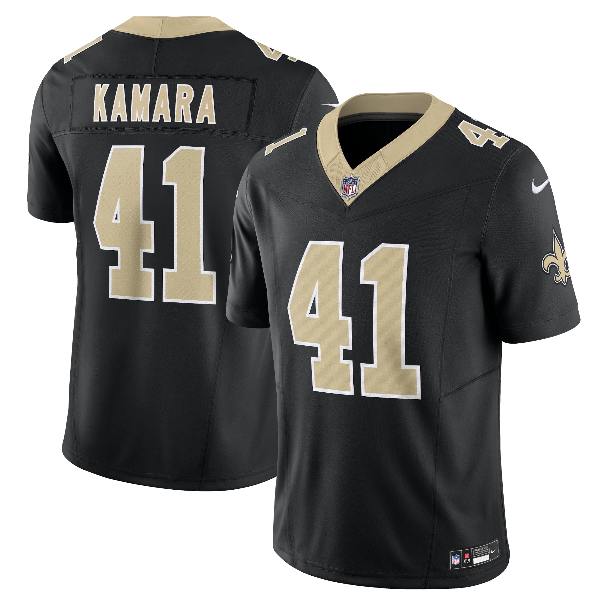Alvin Kamara New Orleans Saints Nike Alternate Vapor F.U.S.E. Limited Jersey - White/Black - Image 6