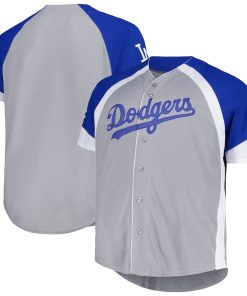 Los Angeles Dodgers Profile Big & Tall Colorblock Team Fashion Jersey - Gray