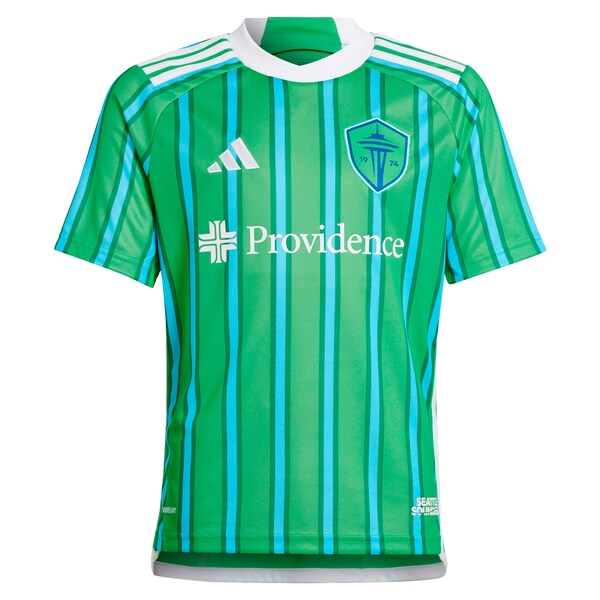 Seattle Sounders FC adidas Youth 2024 The Anniversary Kit Replica Jersey?ยจC Green - Image 2