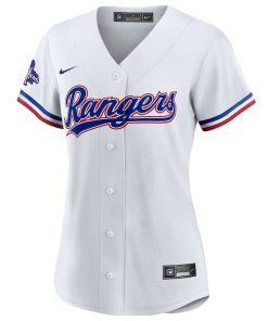 Alternative view of Texas Rangers Nike Women's Home 2023 World Series Champions Replica Team Jersey - White