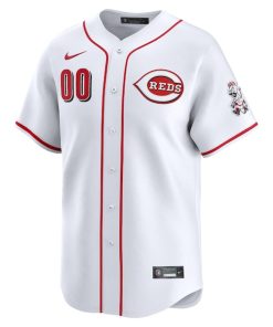 Alternative view of Cincinnati Reds Nike Home Limited Custom Jersey - White