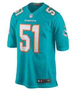 Alternative view of David Long Jr. Miami Dolphins Nike Game Jersey - Aqua