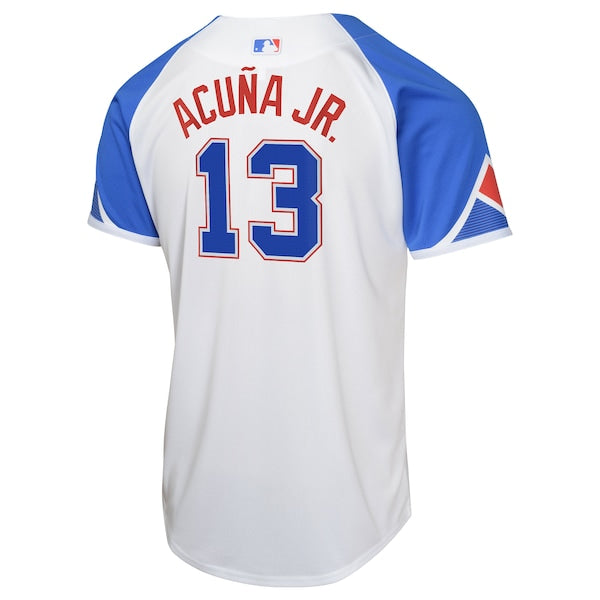 Ronald Acu?a Jr. Atlanta Braves Nike Youth City Connect Limited Player Jersey - White - Image 3