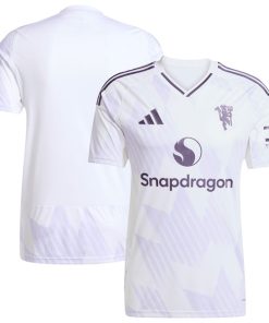 Manchester United adidas 2025/26 Away Replica Jersey - White/Red