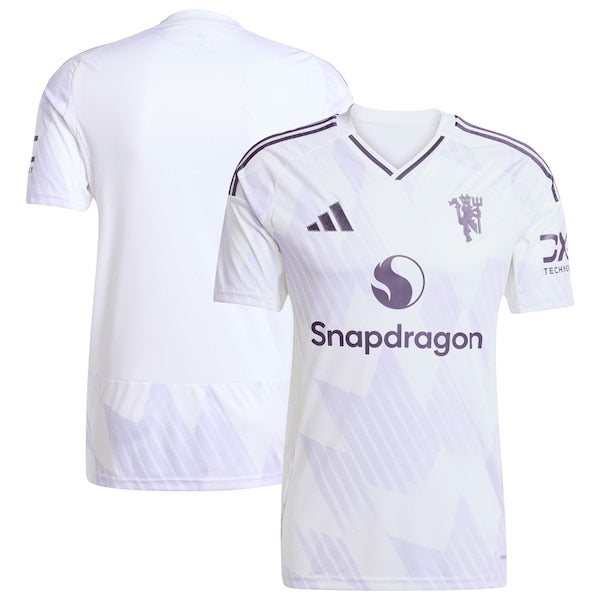 Manchester United adidas 2025/26 Away Replica Jersey - White/Red