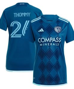 Erik Thommy Sporting Kansas City adidas Women's 2024 Diamonds Our Forever Replica Player Jersey?¨C Navy