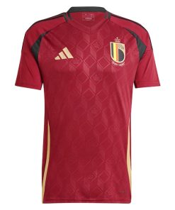 Alternative view of Belgium National Team adidas 2024 Home Replica Jersey - Burgundy