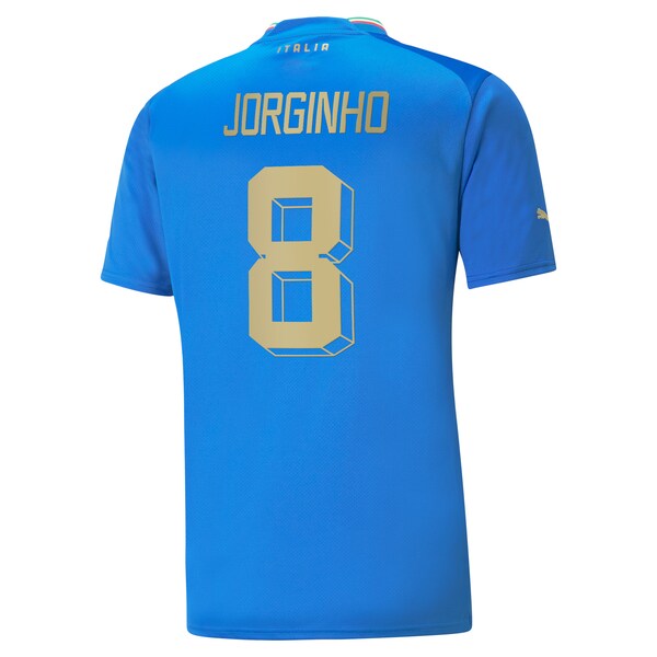Jorginho Italy National Team Puma 2022/23 Home Replica Player Jersey - Blue - Image 3