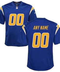 Alternative view of Los Angeles Chargers Nike Youth Alternate Custom Game Jersey - Royal/Blue