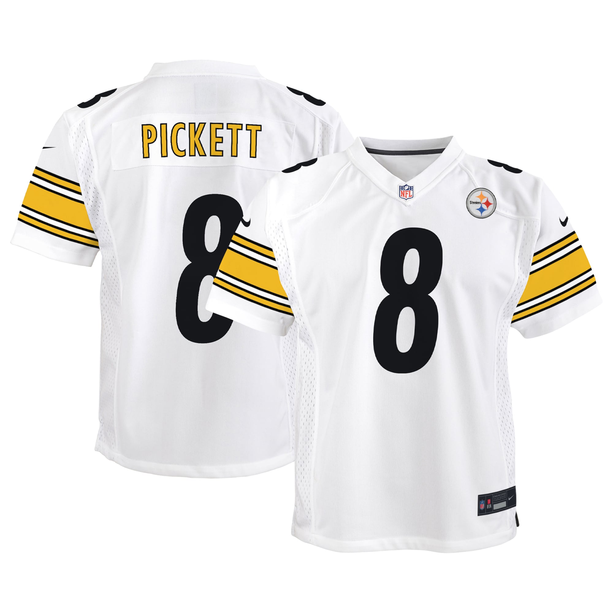Kenny Pickett Pittsburgh Steelers Nike Youth Game Jersey - Black/White - Image 5