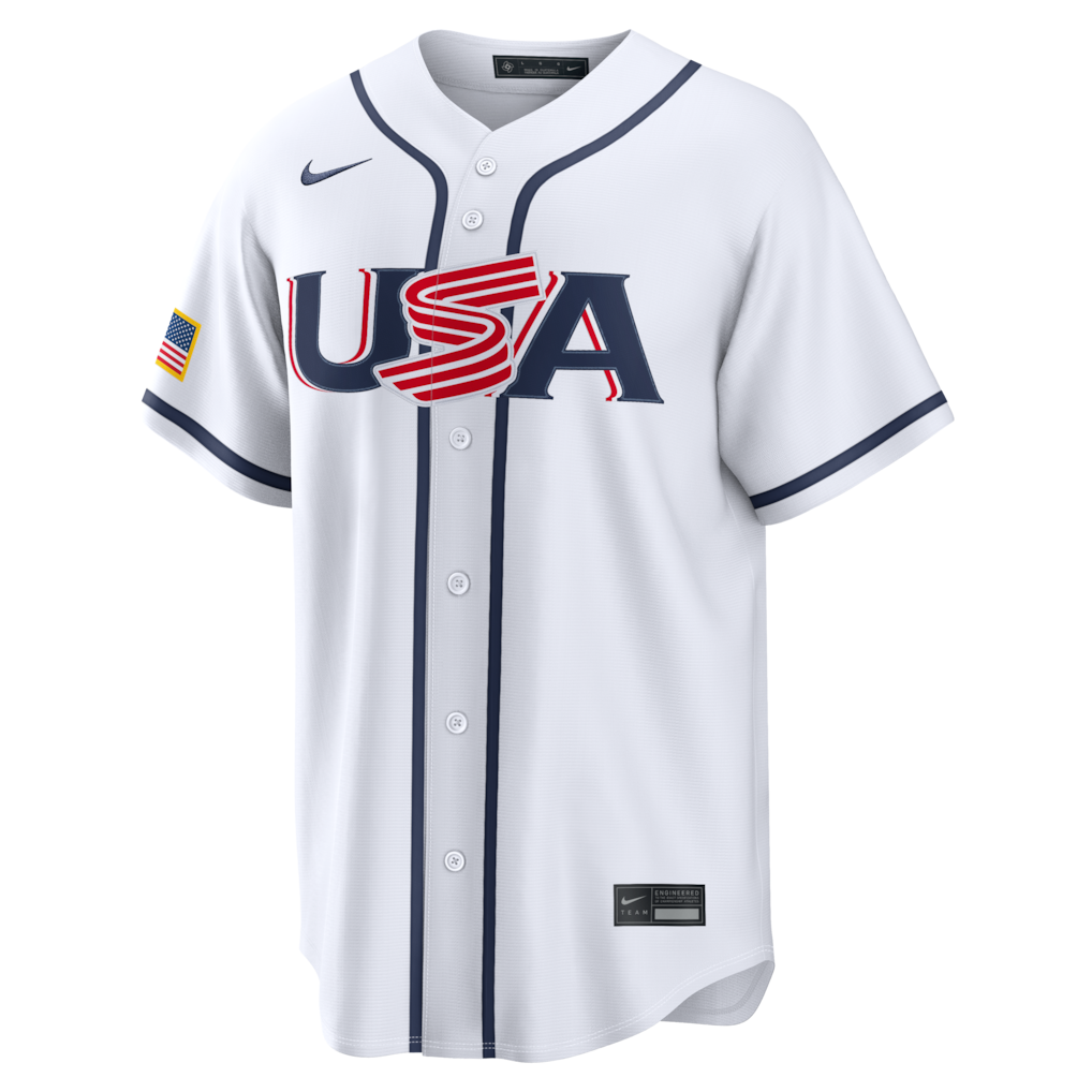 Men's USA Baseball Aaron Judge Nike 2026 World Baseball Classic Road Stadium Jersey - Navy/White - Image 4