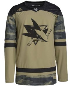 Alternative view of San Jose Sharks adidas Military Appreciation Team Authentic Custom Practice Jersey - Camo