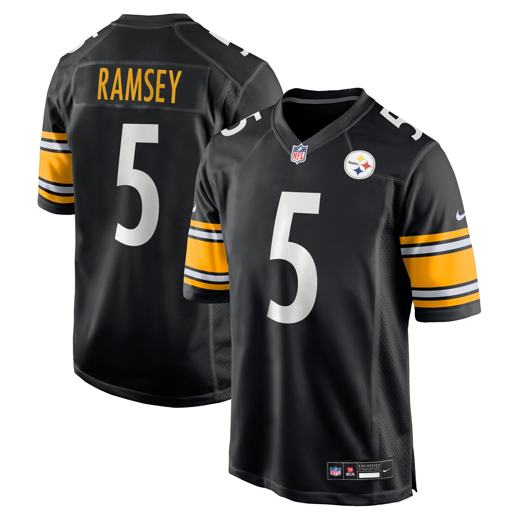 Jalen Ramsey Pittsburgh Steelers Nike Alternate 1933 Throwback Game Jersey - Gold/Black - Image 6