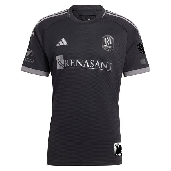 Walker Zimmerman Nashville SC adidas 2024 Man In Black Kit Authentic Player Jersey - Black - Image 2
