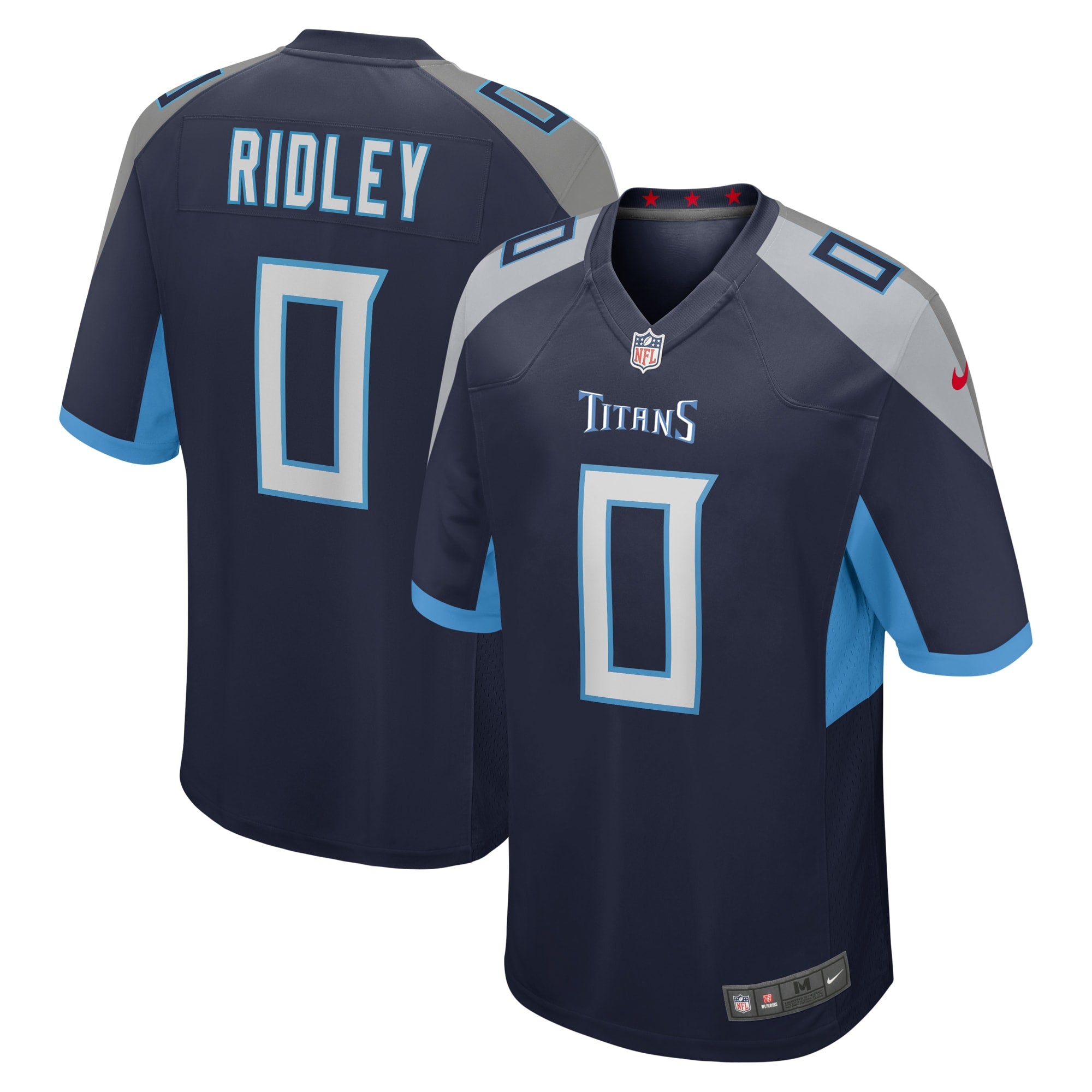 Calvin Ridley Tennessee Titans Nike Team Game Jersey - Light Blue/Navy - Image 6