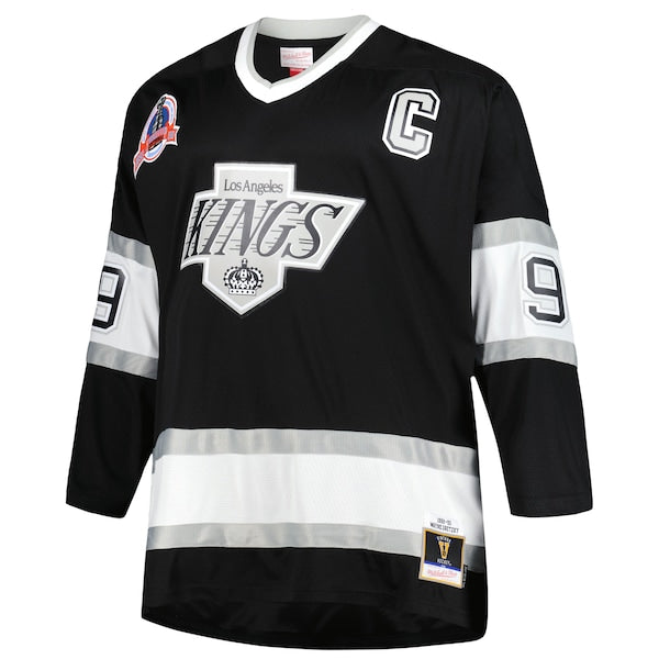 Wayne Gretzky Los Angeles Kings Big & Tall 1992/93 Blue Line Player Jersey - Black - Image 3
