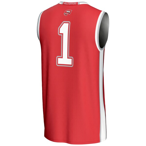 #1 Western Kentucky Hilltoppers GameDay Greats Lightweight Basketball Jersey - Red/White/Black - Image 5