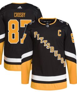 Sidney Crosby Pittsburgh Penguins adidas Alternate Primegreen Authentic Player Jersey - Black