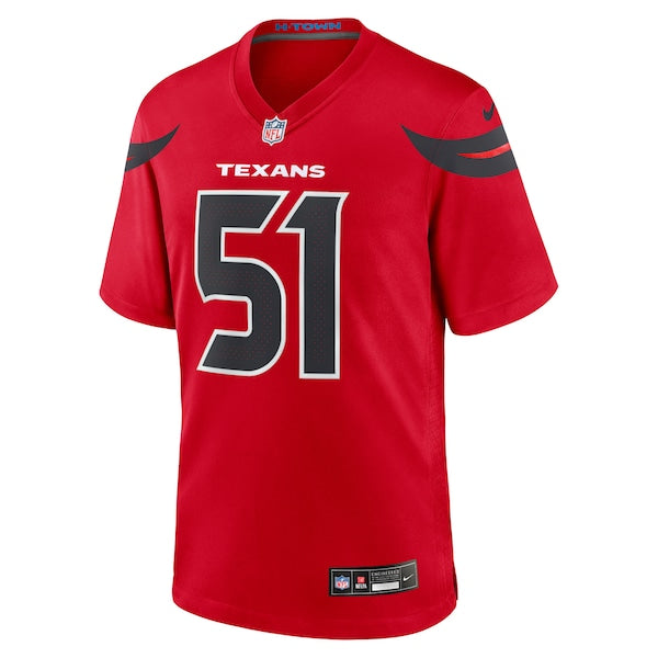Will Anderson Jr. Houston Texans Nike Alternate Game Jersey - Red/Navy/White - Image 8