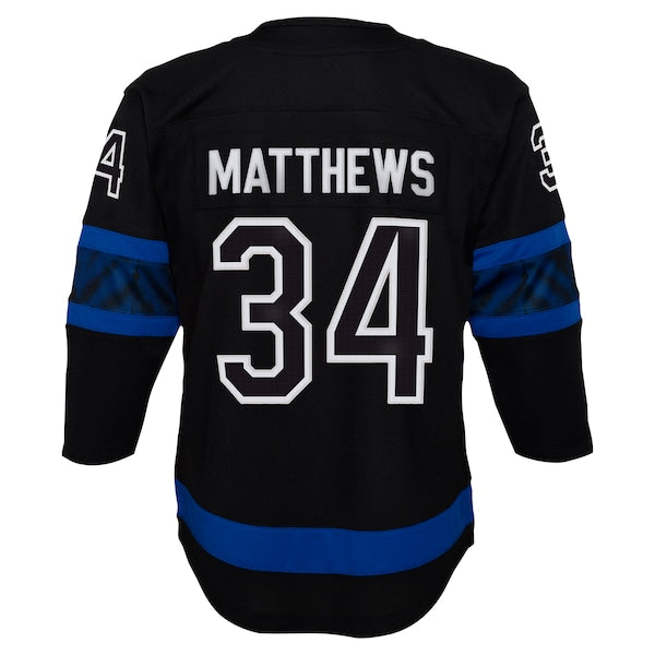 Auston Matthews Toronto Maple Leafs Youth Alternate Premier Player Jersey - Black/Blue - Image 5
