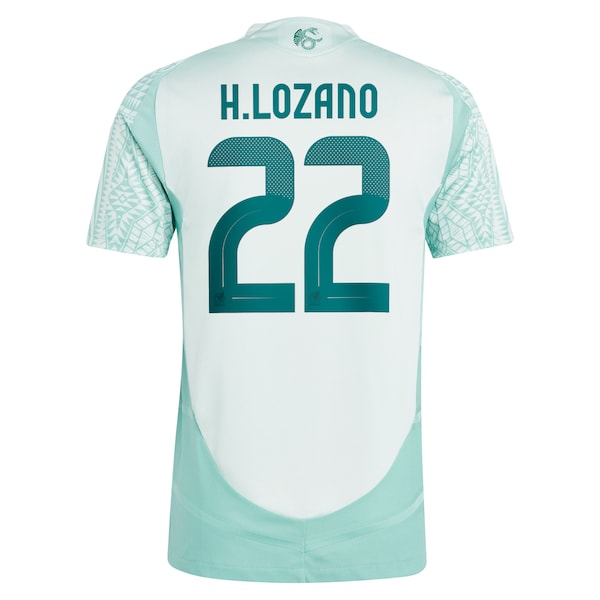 Hirving Lozano Mexico National Team adidas 2024 Away Authentic Player Jersey - Green/Burgundy - Image 4