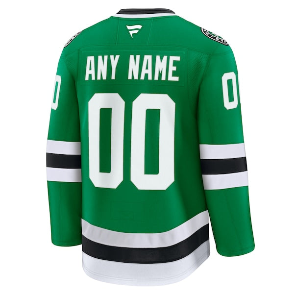 Dallas Stars Home Premium Custom Jersey - Kelly Green/Black - Image 4