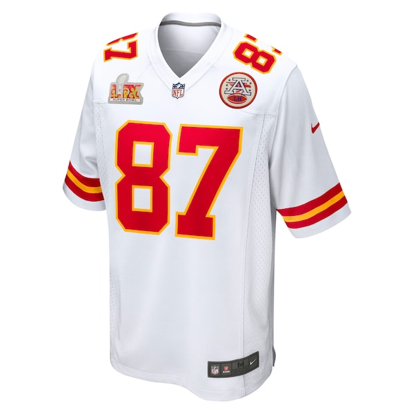 Travis Kelce Kansas City Chiefs Nike Super Bowl LIX Game Jersey - White/Red - Image 3