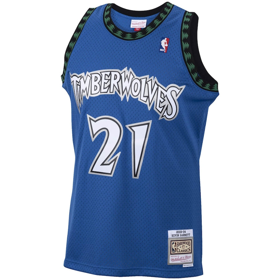 Kevin Garnett Minnesota Timberwolves 2001/02 Hardwood Classics Swingman Jersey - Blue - Image 2