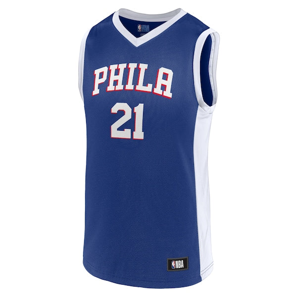 Men's Joel Embiid Royal Philadelphia 76ers Player Jersey - Image 2
