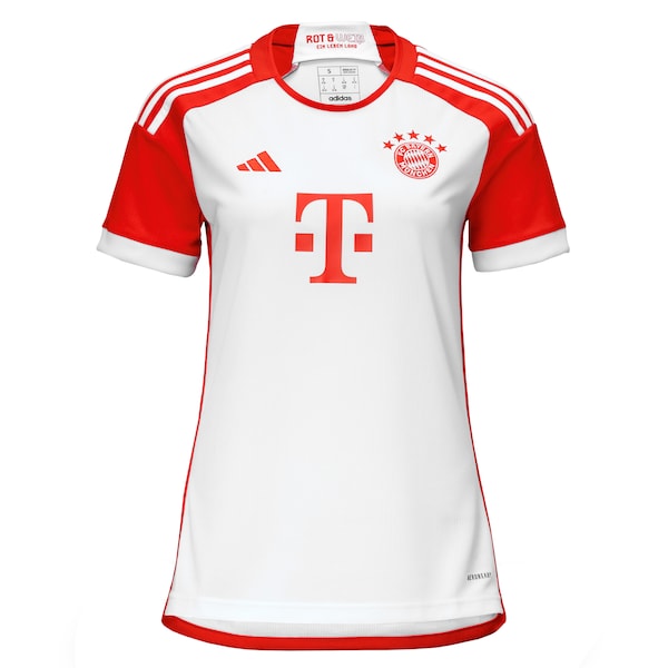 Bayern Munich adidas Women's 2023/24 Home Replica Custom Jersey - White - Image 2