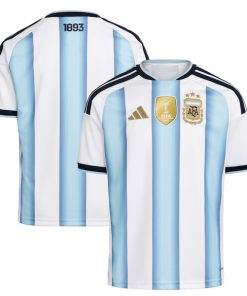 Argentina National Team adidas Youth FIFA x World Cup 2022 Winners Home Replica Jersey - White