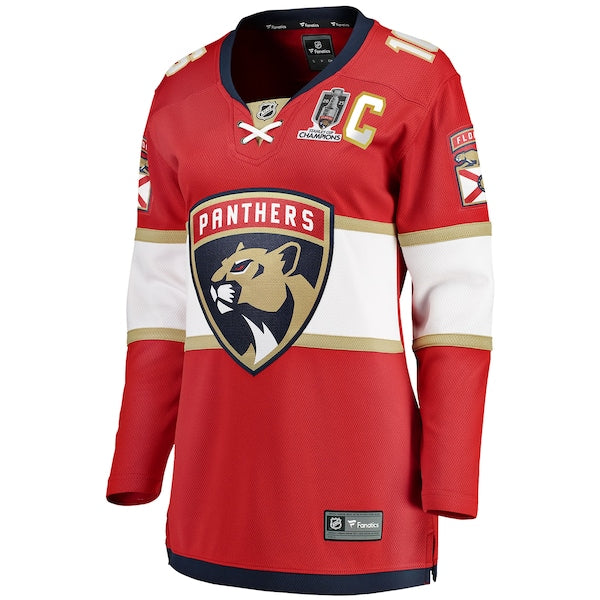 Aleksander Barkov Florida Panthers Women's 2025 Stanley Cup Champions Breakaway Jersey - Red - Image 2