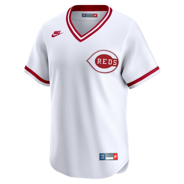 Cincinnati Reds Nike Throwback Cooperstown Collection Limited Jersey - White - Image 2