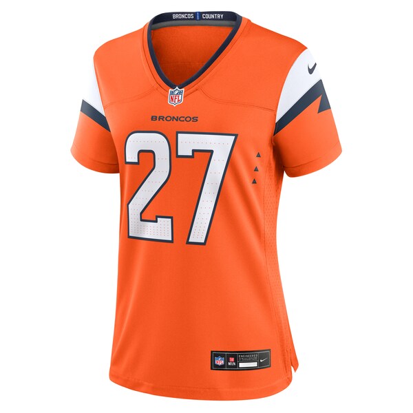 Damarri Mathis Denver Broncos Nike Women's Team Game Jersey - Orange - Image 3