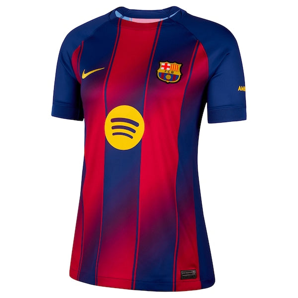 Frenkie de Jong Barcelona Nike Women's 2025/26 Home Replica Jersey - Navy/Gold - Image 3
