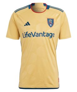 Alternative view of Real Salt Lake adidas 2024 The Beehive State Kit Replica Custom Jersey - Gold