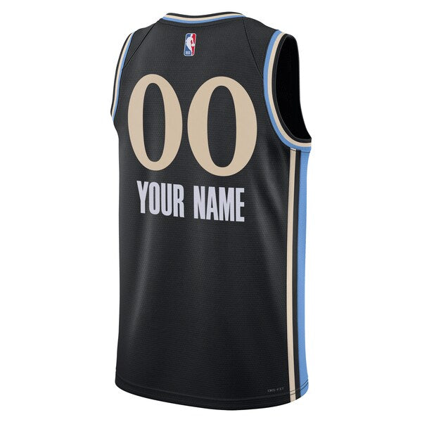 Atlanta Hawks Nike Unisex 2023/24 Custom Swingman Jersey - Black - City Edition - Image 3
