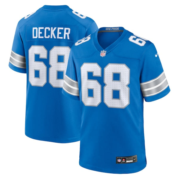 Taylor Decker Detroit Lions Nike Team Game Jersey - Blue