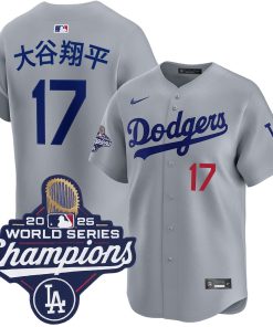 Shohei Ohtani Los Angeles Dodgers Nike 2025 World Series Champions Limited Jersey - Grey