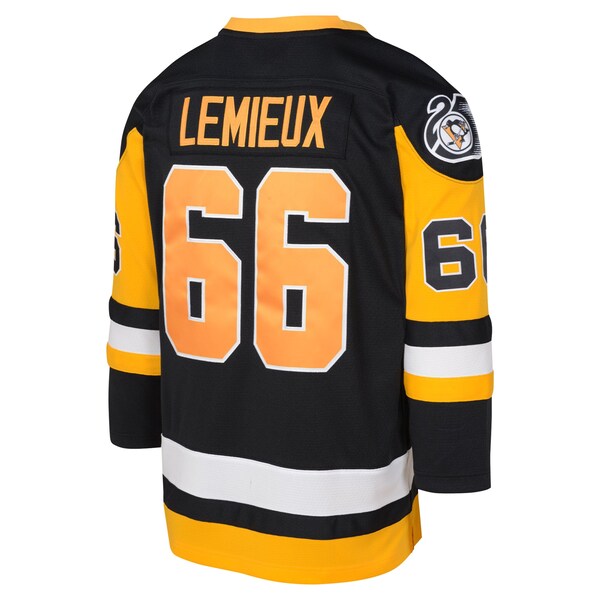 Mario Lemieux Pittsburgh Penguins Youth 1991-92 Blue Line Player Jersey - Black - Image 3
