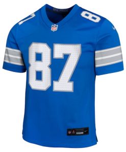Alternative view of Sam LaPorta Detroit Lions Nike Youth Team Player Game Jersey - Blue